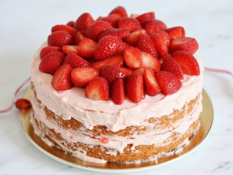 homemade strawberry cake