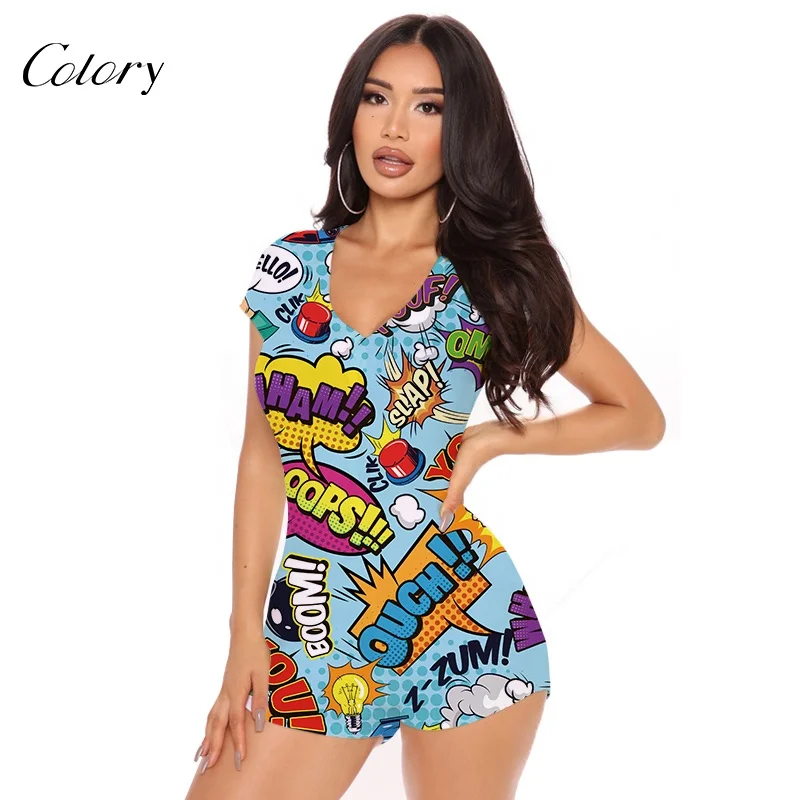 

Colory 2021 Summer Fashion Casual Women Clothing Trend Two Piece Set Shorts Print Casual Jogger Shorts Women Clothes 2 Piece Set, Customized color