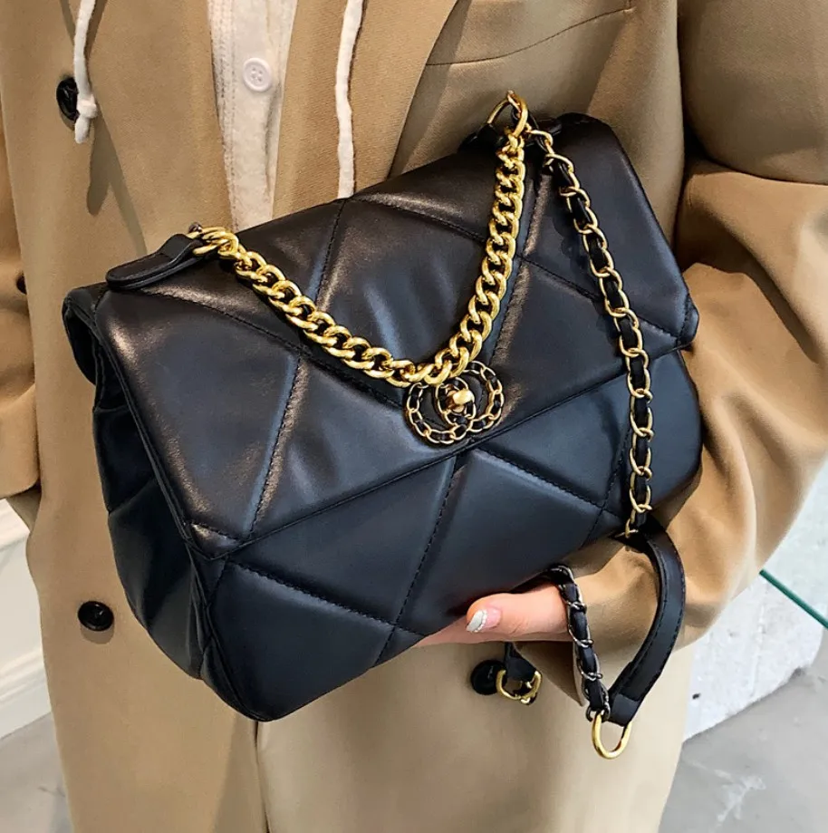 

Factory direct sale new fashion rhombus big handbag ins high quality chain crossbody bags for women