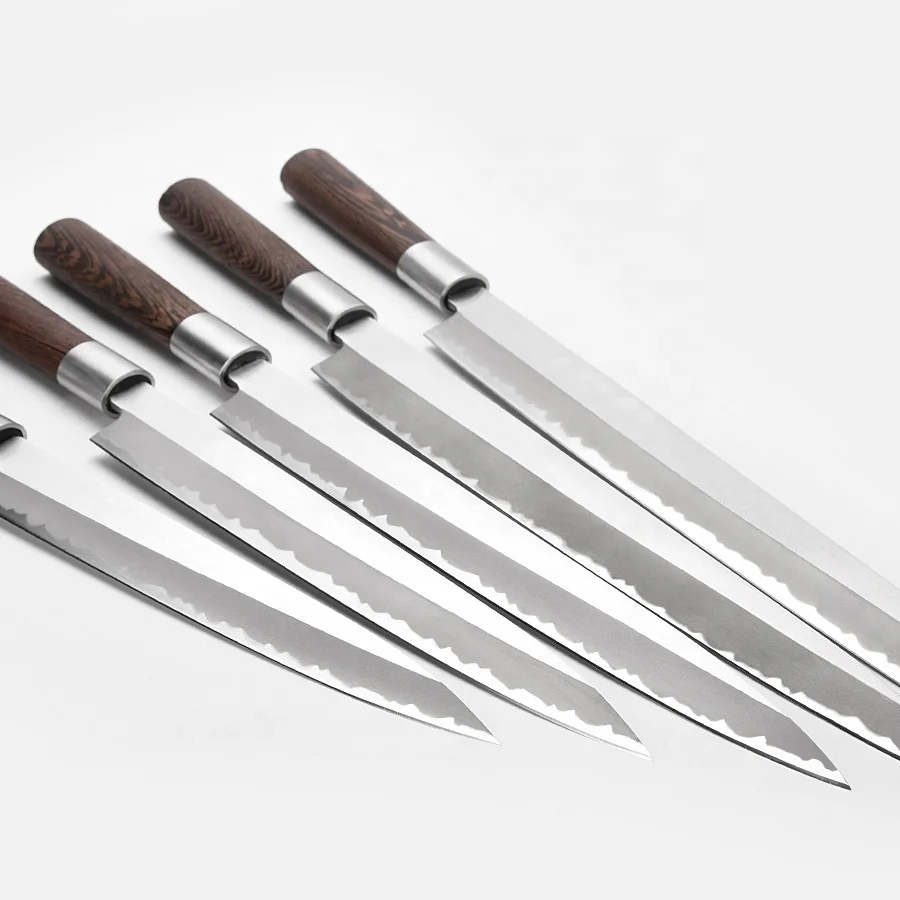 Wenge Wood Samurai Series Yanagiba Knife Japanese Sushi Sashimi Knives Superior Japanese Steel
