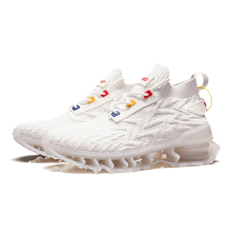 

Factory Custom Men Fashion Shoes Fly-knitting White Boys Sneakers