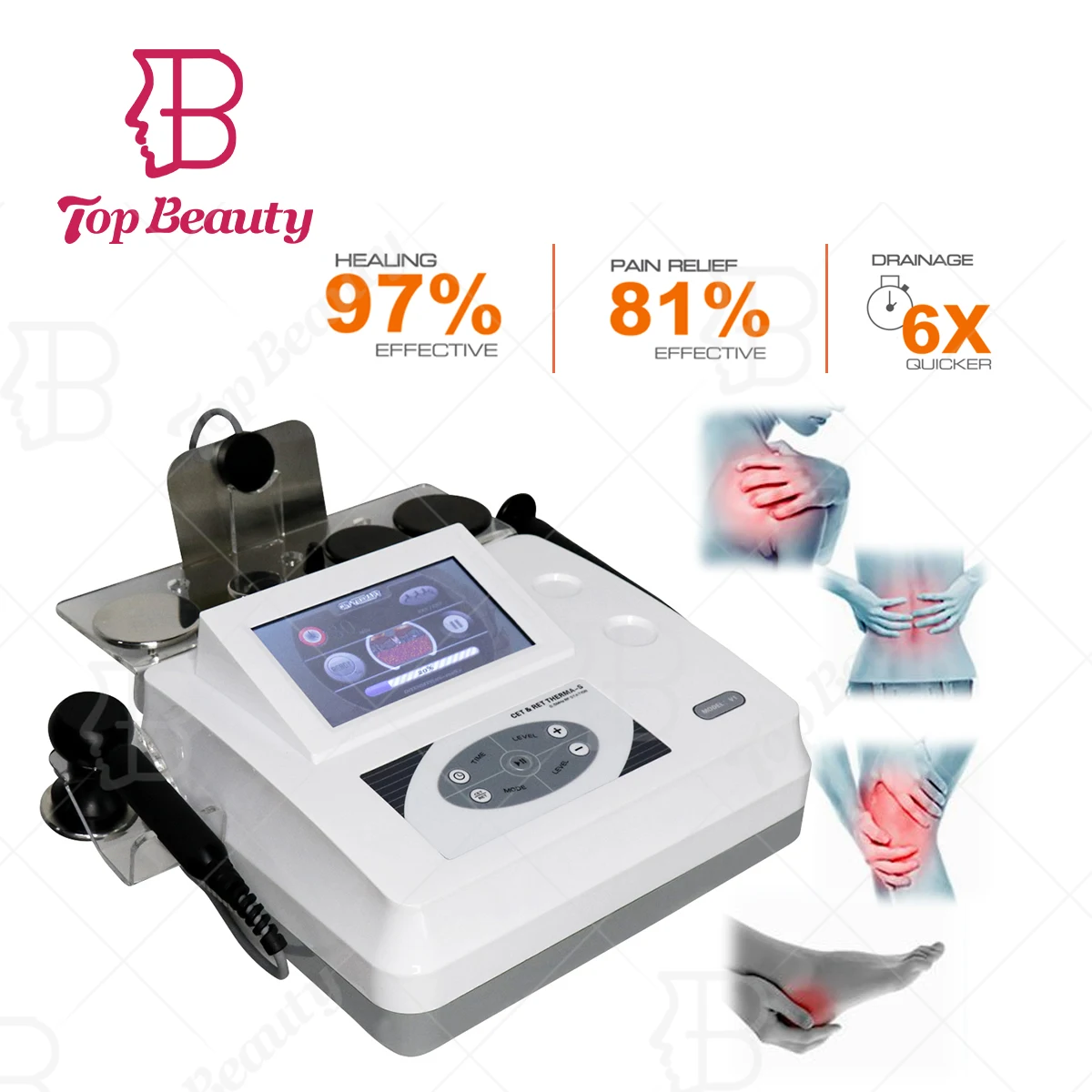 

2020 physiotherapy diathermy tecar cet ret monopolar portable machine