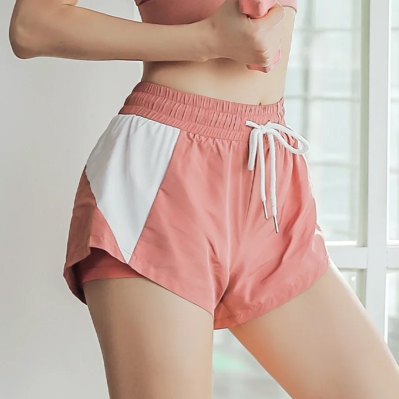 

Sports shorts women's anti-failure loose loose outer wear mid-waist quick-drying running thin casual yoga fitness pants, See picture