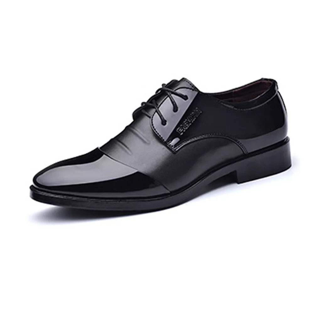 

Men's Classic Business Low Top Oxfords PU Leather Splice Upper Lace Up Formal Shoes