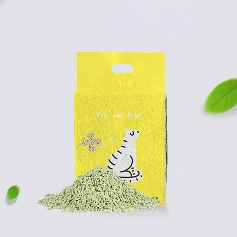 

Tofu Cat Litter All Natural Eco-Friendly Dust Free Cat Litter Quickly Clumping Odor Control Flushable Cat Litter, Accept customized