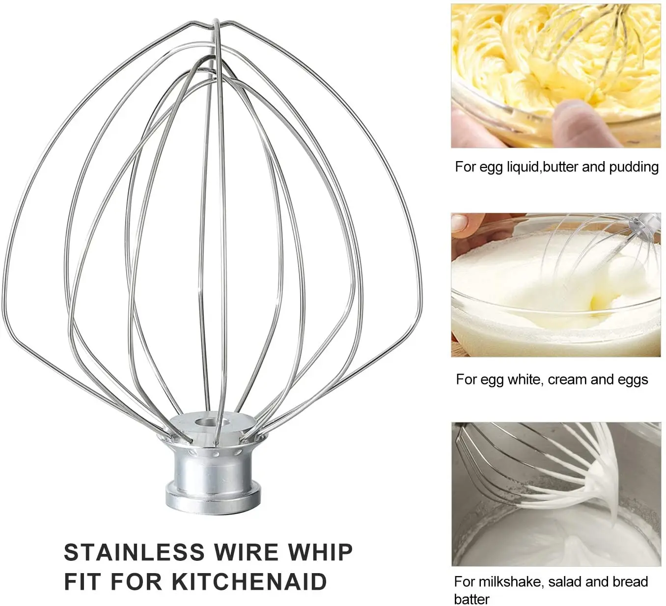 K45ww 6wire Whip Attachment For Tilthead Stand Mixer,Stainless Steel