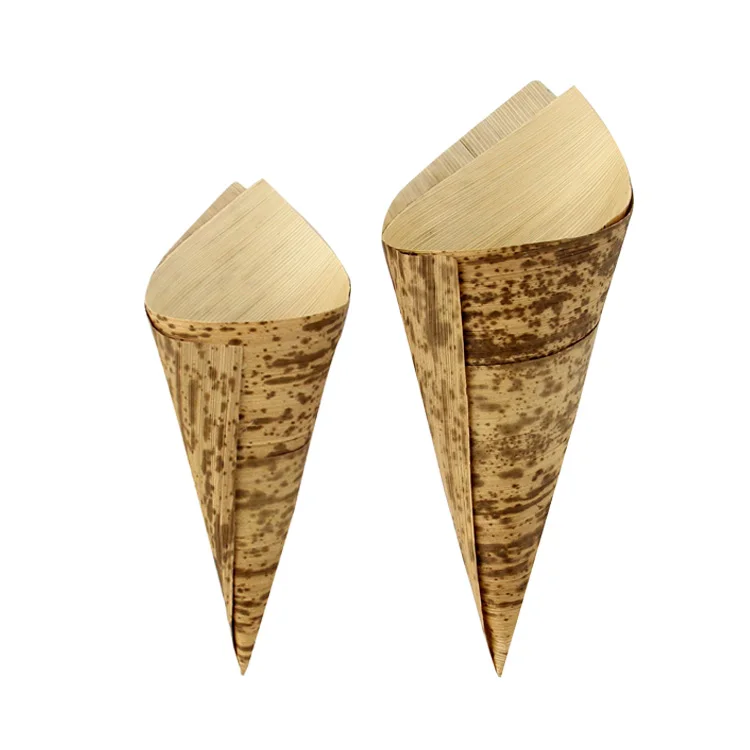 

Catering Supplies Disposable Food Bamboo Cones, Natural