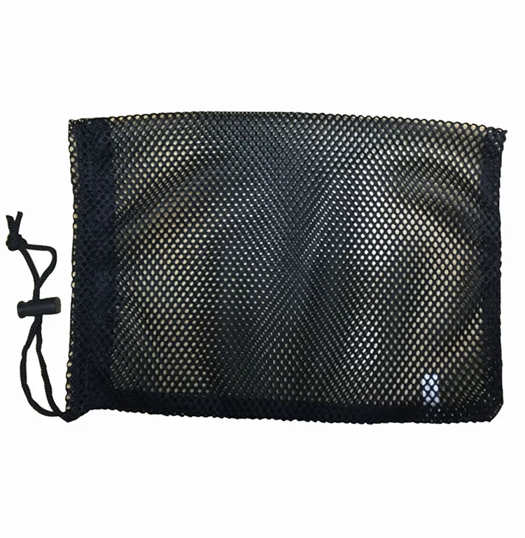 

Black Color High Quality Nylon Mesh Nets Bag Pouch Golf Tennis Bag Durable