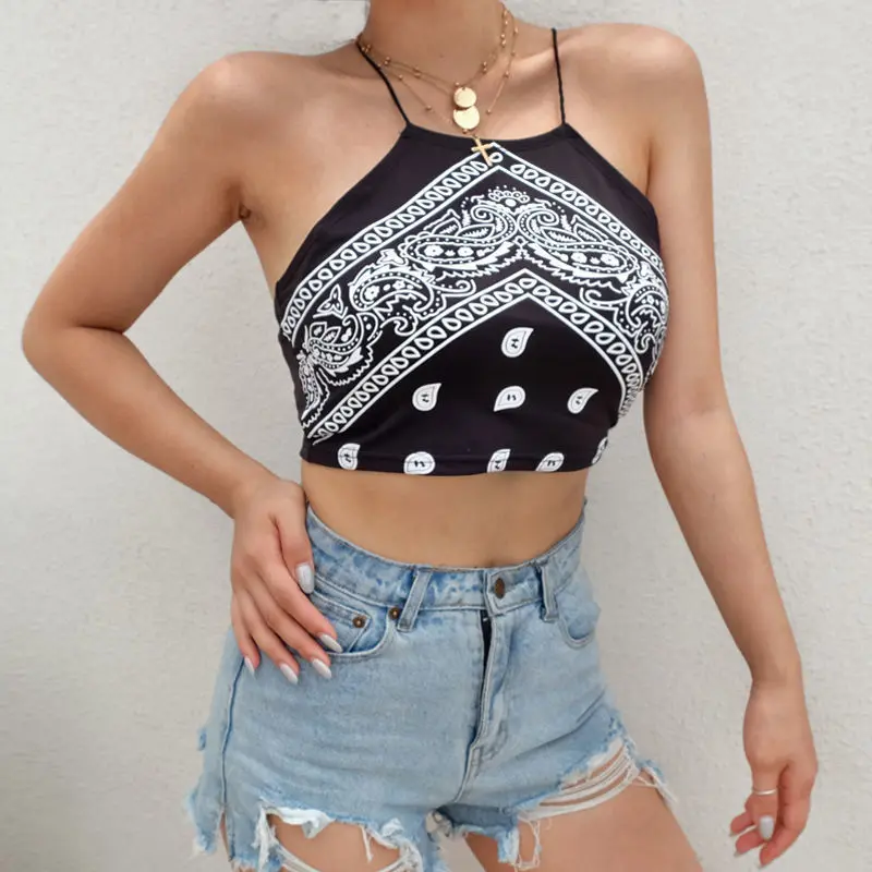 

F21871A hot sale Sexy backless halter tank top for women tops fashionable crop top, As picture