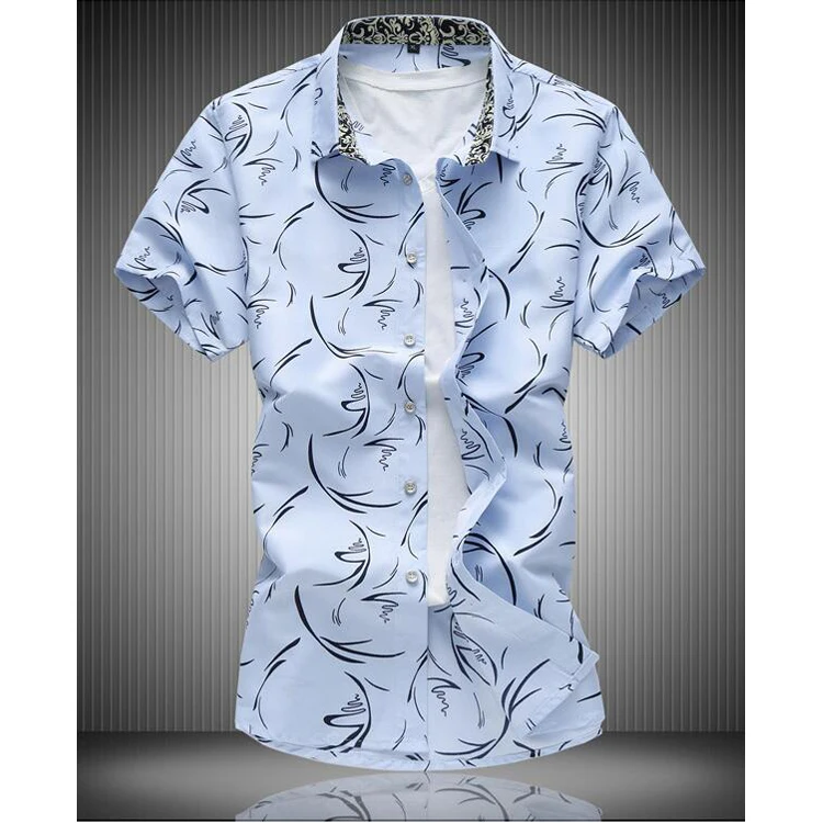 

Latest Style Printed Casual Style Fancy Cotton Hawaiian Summer Beachwear Shirts For Men