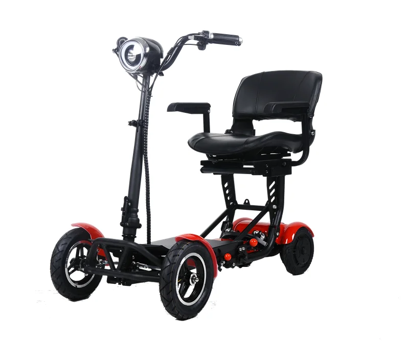 

Cheap Price handicap Electric Scooter 4 Wheel Mobility Scooters Folding for Elderly with Basket easy to load into a car, Customized