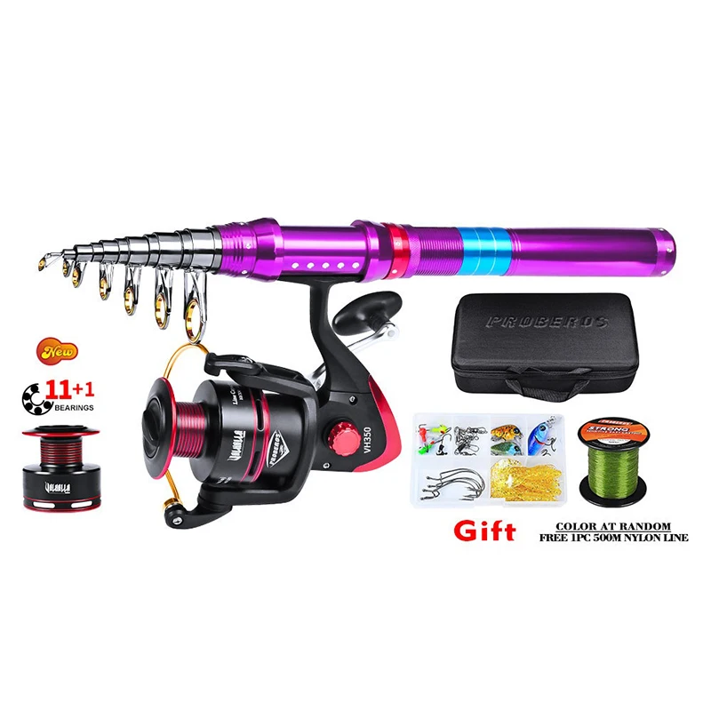 

Full kit Telescopic rod reel fishing set fishing rod and reel combo