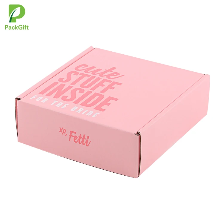 Customized Printing Pink Box Packaging - Cute & Eco-friendly