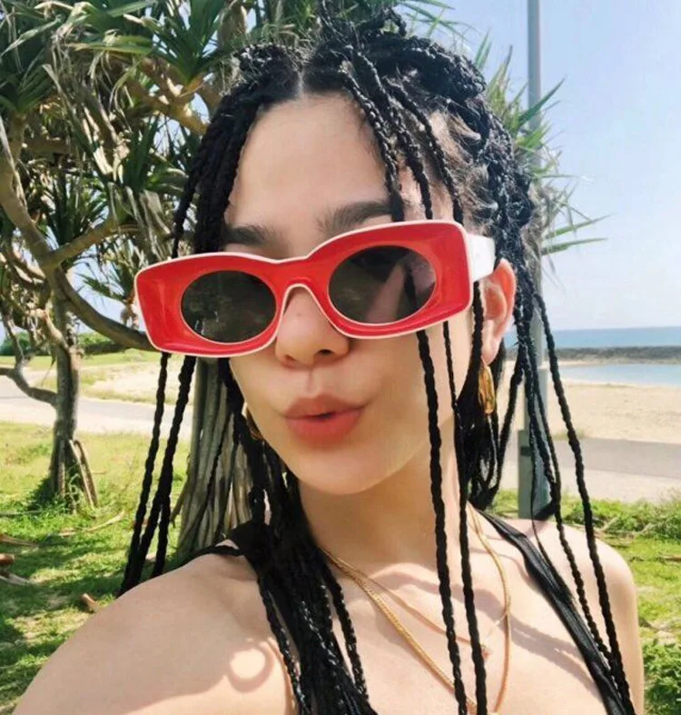 

Cute sunglasses women Hip-hop concave personality sunglasses Candy shades 2020 new square sunglasses lady