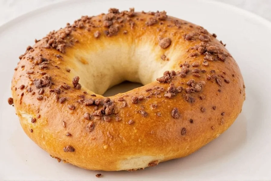 Side-by-side comparison of different bagel types showing nutritional differences including cinnamon raisin bagel calories