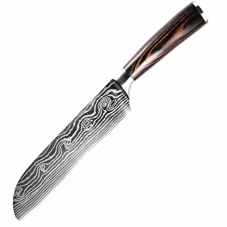 

7 inch Chef Knife messer couteau de cuisine Kitchen Butcher's Damascus Knife Santou Knife Set