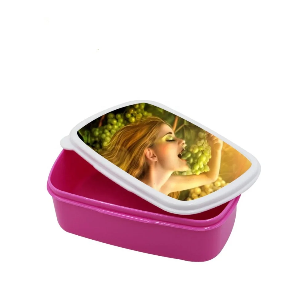 

Subbank Wholesale Colors Plastic Grid Kids Bento Lunch box with Aluminum plate Custom LOGO Blank Sublimation Lunch Box