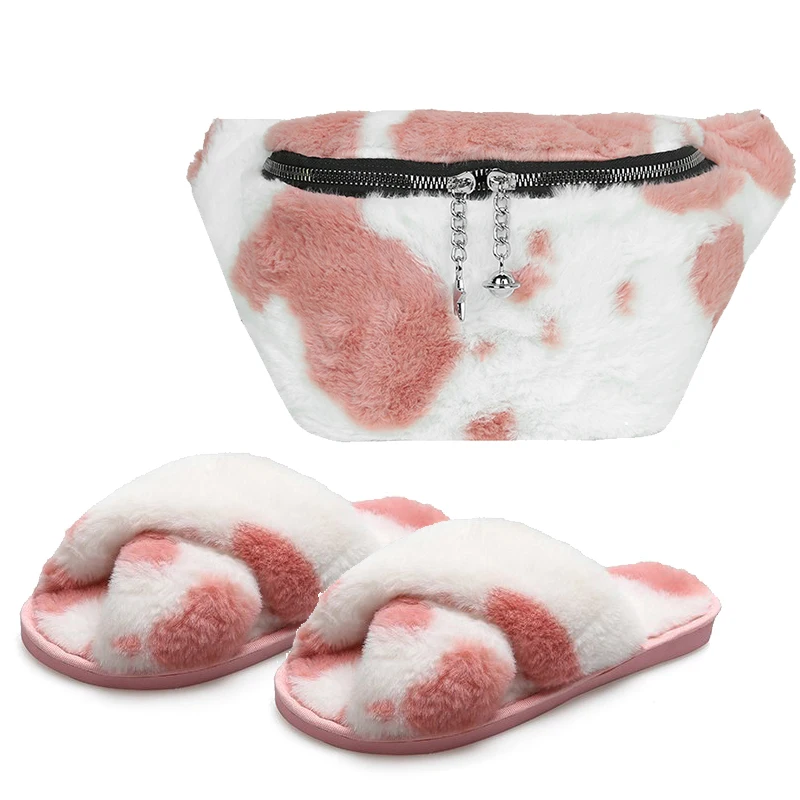 

Wholesale new fall trendy keep warm luxury handbags matching bag and shoes for women, Picture color