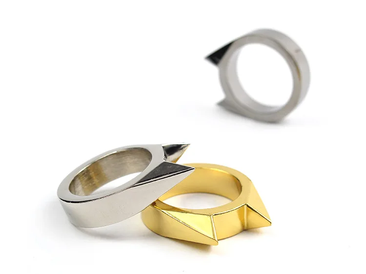 Women Lady Self defence Protect Weapon ring Window Breaker Finger Survival Fight Combat Outdoor Emergency EDC Tool