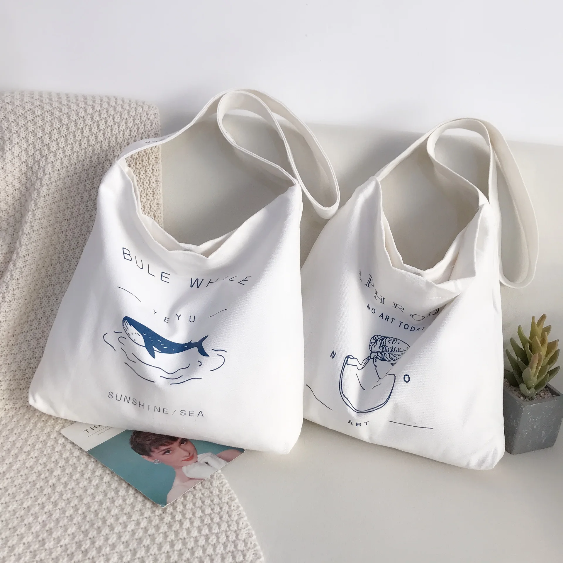 

Fashion canvas single shoulder bag female custom Korean style large capacity flap bag wholesale, Customized color