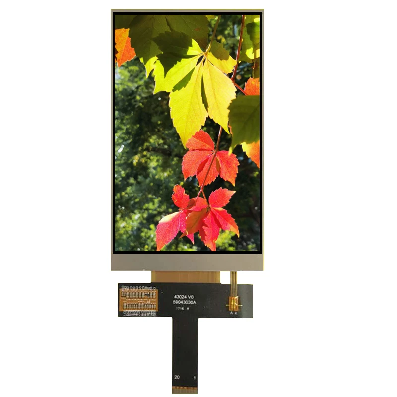 IPS panel 4.3inch 480*800 portrait display mipi interface full viewing angle lcd screen ILI9806E driver ic