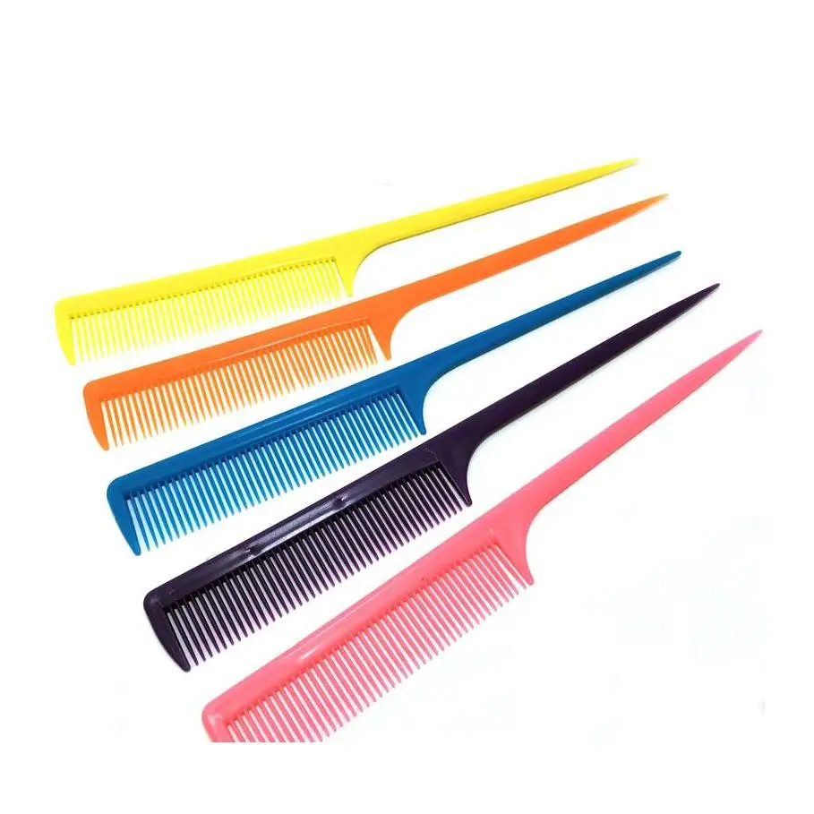 

10 Years Store Mixed Color Professional Hairdresser Styling Hair Brush Plastic Comb