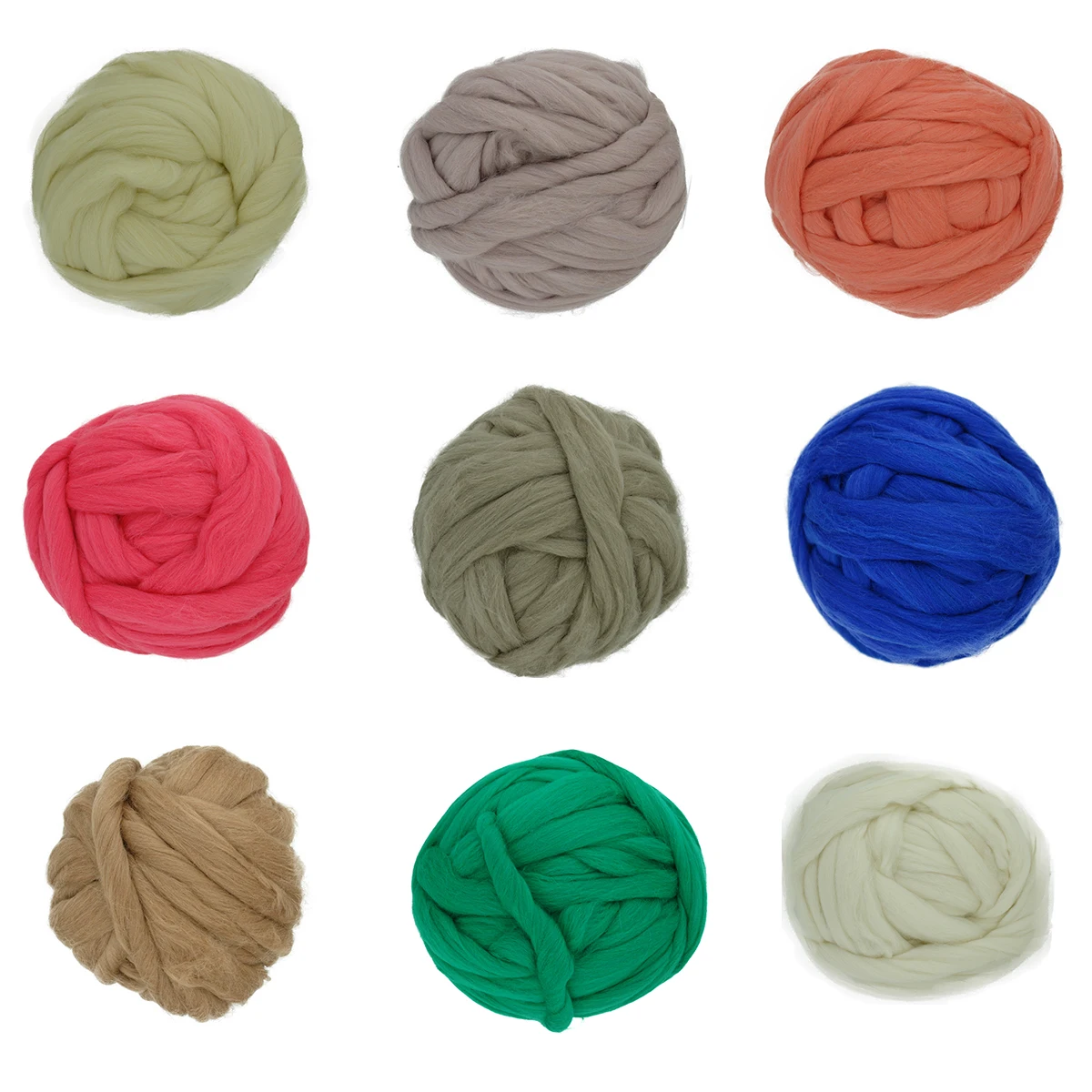 Wholesale Dyed Merino Wool Roving / Superfine 23 Micron Super Chunky