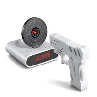 

Gun Shooting Target Alarm Clock Infrared Laser projector desk LED digital display fun alarm clock Creative student child gift