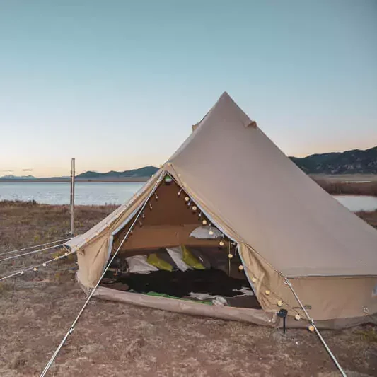

wholesale beige camping cotton cloth oxford cloth bell tent