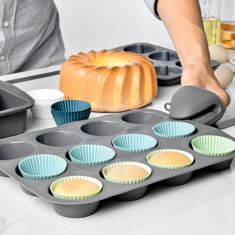 

Z0037 High Quality DIY Cake Decorating Baking Tool Cup Mold For Cake Making Silicone Muffin Cup Cake Mold Set