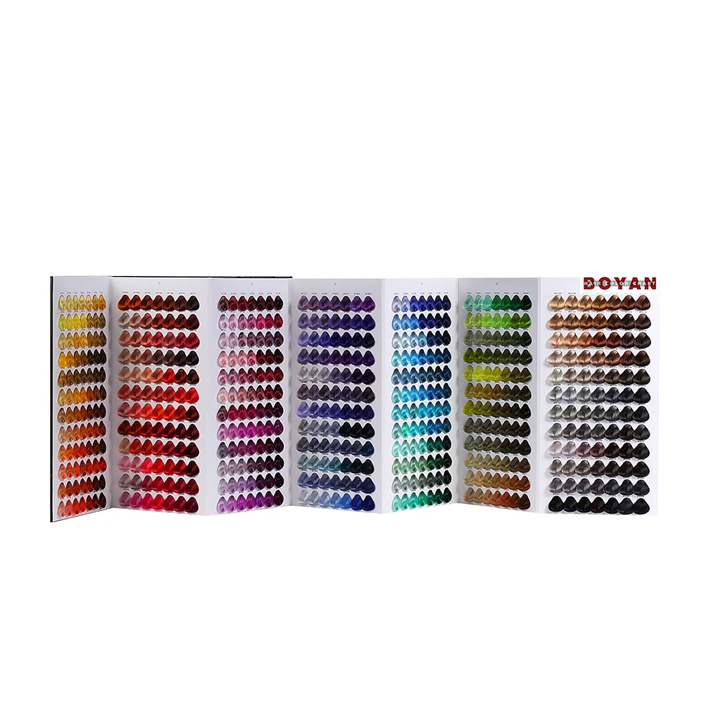 

Boyan 588 colors synthetic colored fiber catalog hair color chart for hair swatches color choosing