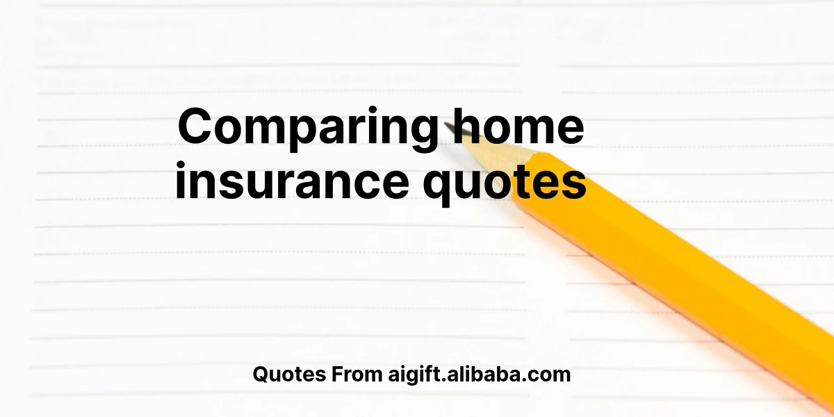 comparing home insurance quotes