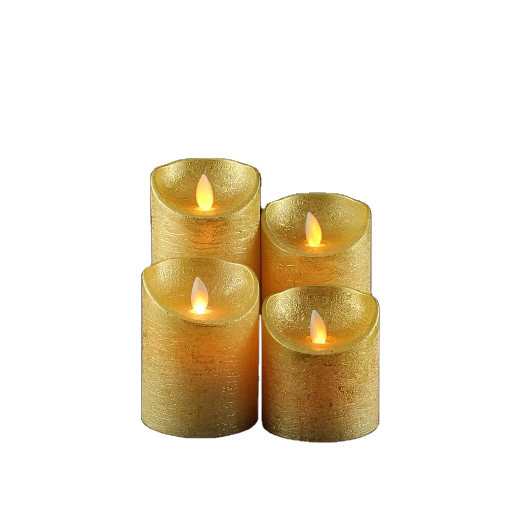 yankee led candle with wick  dancing flame wax LED candle home led lights for Christmas and household Decoration