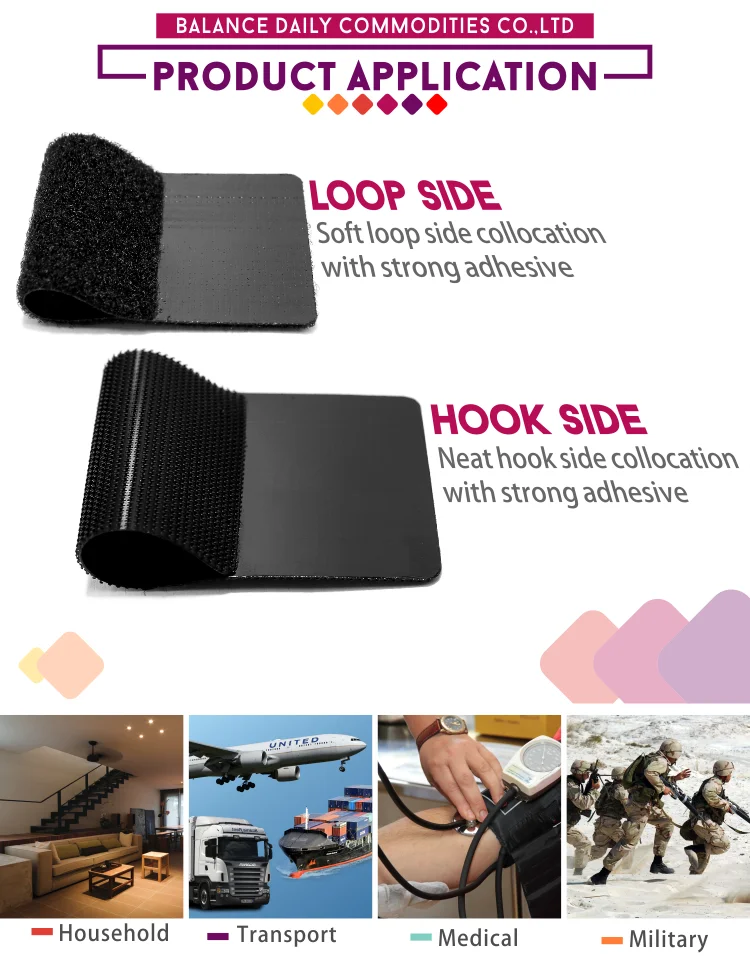 diameter 1 inch dot coin self adhesive hook and loop strips with