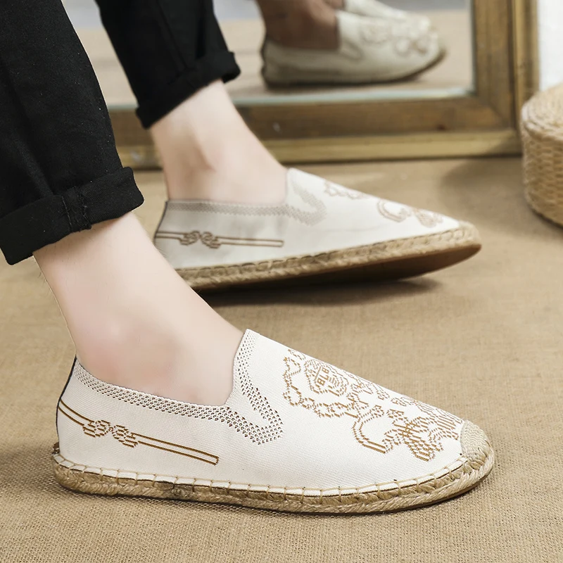

China manufacturer wholesale linen jute fashion mens shoes canvas man casual shoe, Optional