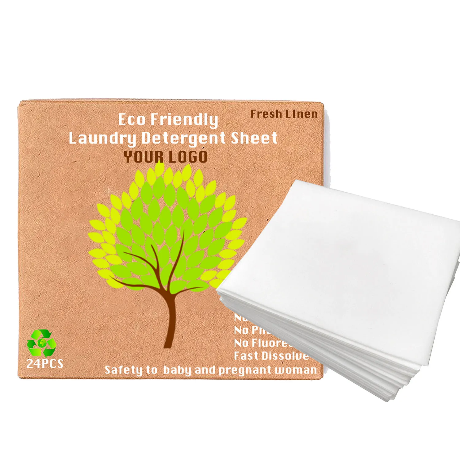 Eco-friendly Biodegradable Pure Natural Plant Laundry Detergent Sheet/Strips