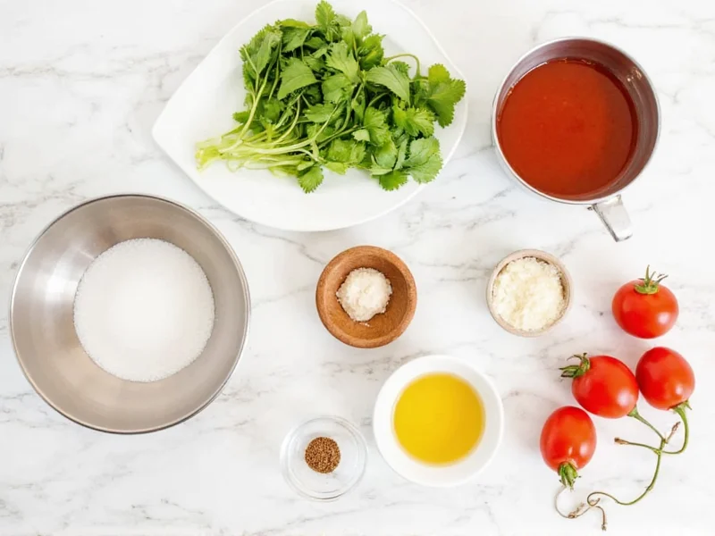 Simple ingredients for cocktail sauce recipe