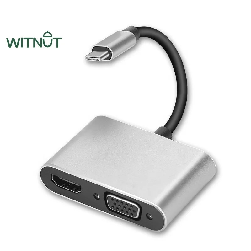 WITNUT USB-C HDMI VGA adaptador de tipo C a HDMI 4K para Macbook 2 en 1 Tipo C adaptador - ANKUX Tech Co., Ltd