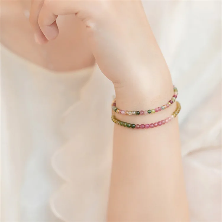 

Factory wholesale 18k Gold Jewelry 925 Silver Stone Bezel Tennis Bracelet