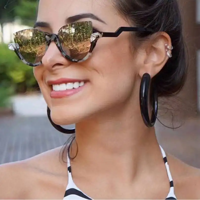 Luxury Cat Eye Glasses Frames Womens Fashion Anti Blue Rays