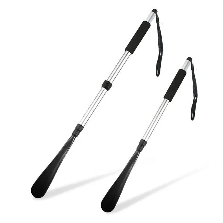 

shoehorn Adjustable length 56-85 cm long Handle metal shoe horn telescoping household Shoe Lifter men & women & Seniors