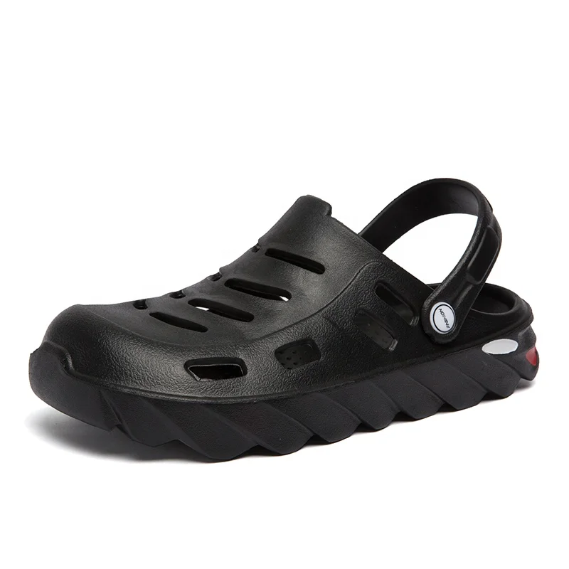 

The new type of Crocs for men's platform topless semi-slipper for men's blade sandal, 3 colors