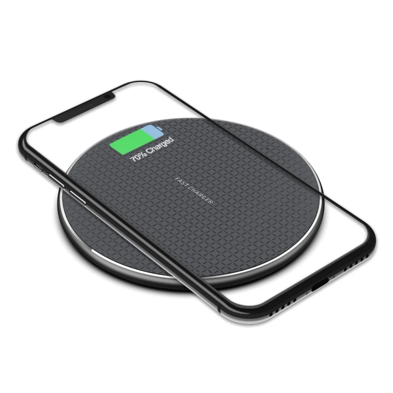 

Fast Charge Pad K8 10W Qi Metal Alloy Wireless Charger Portable Charger