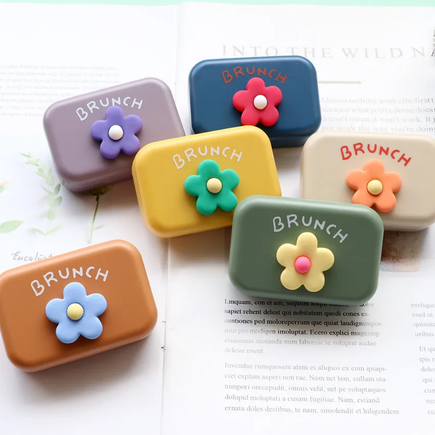 

Flower Cartoon Eye Contact Case Box Lenses Customized Wholesale Contact Lens Case with Mirror