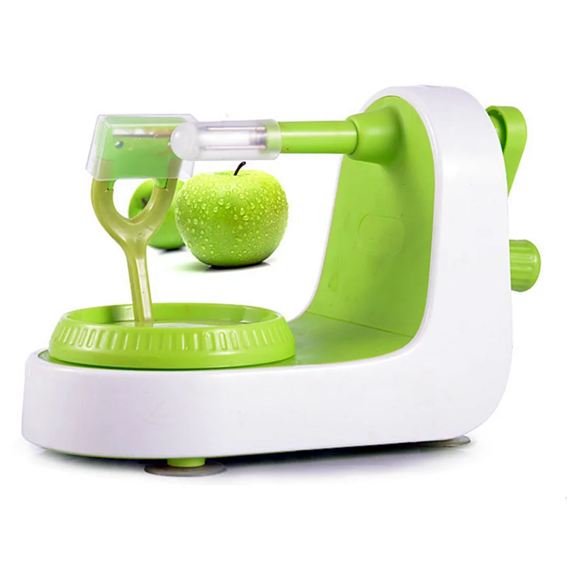 

Apple Peeler Corer Fruit Vegetable Potato Peeler Kitchen Peeling Machine Hand Crank Peeler Fast Manual Slicer, Green white