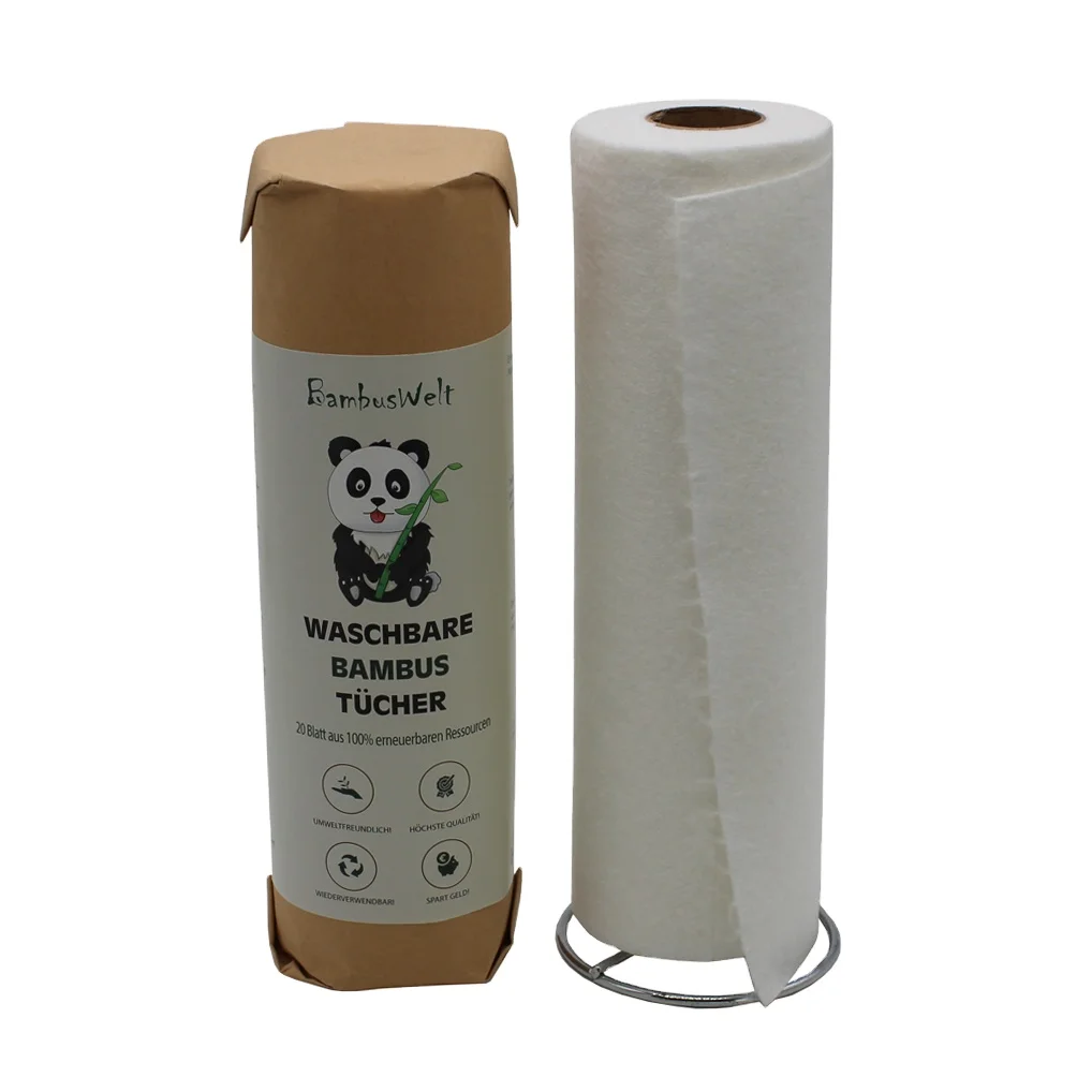 

Recyclable Kitchen Towel Bamboo Fiber Lint Free Cleaning Paper Roll