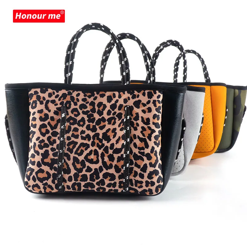 

Wholesale Fashion Top Selling Perforated Crossbody Neoprene Bag Neoprene Beach Bag women beach bag, 8 diffeernt colors