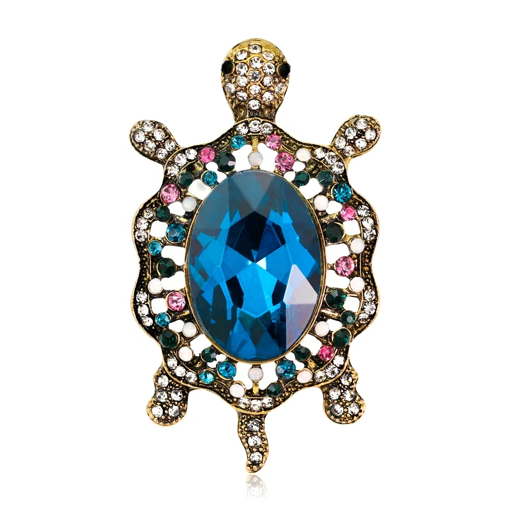 

New Arrival Wholesale Fashion Crystal Animal Gift Turtle Brooch