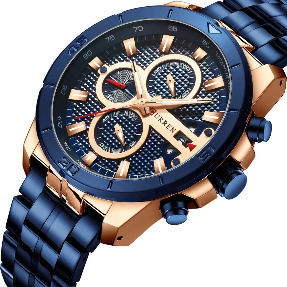 

New CURREN Watch 8337 Casual Waterproof Chronograph Watches Men Wrist Luxury Quartz Business Wristwatches Relogio Masculino, According to reality