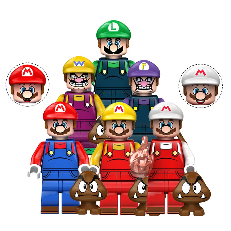 

Super Bros Mario Luigi Valio Valluigi Mini Action Figures Building Block Toys For Kids KDL805